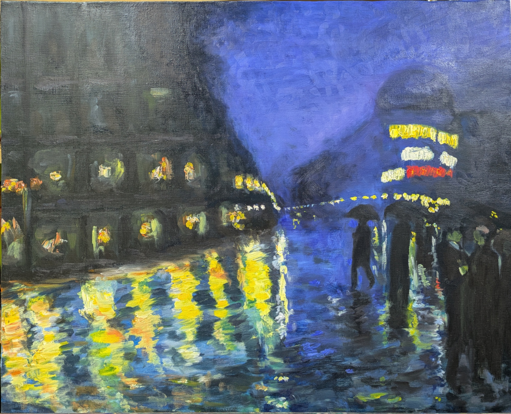 模写『夜のポツダム広場』